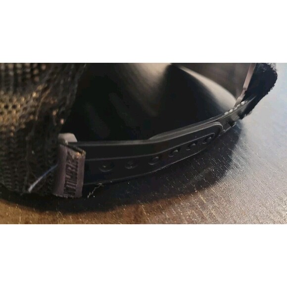 Caterpillar CAT Equipment Trucker Mesh Hat Cap Black Snapback - Picture 3 of 5